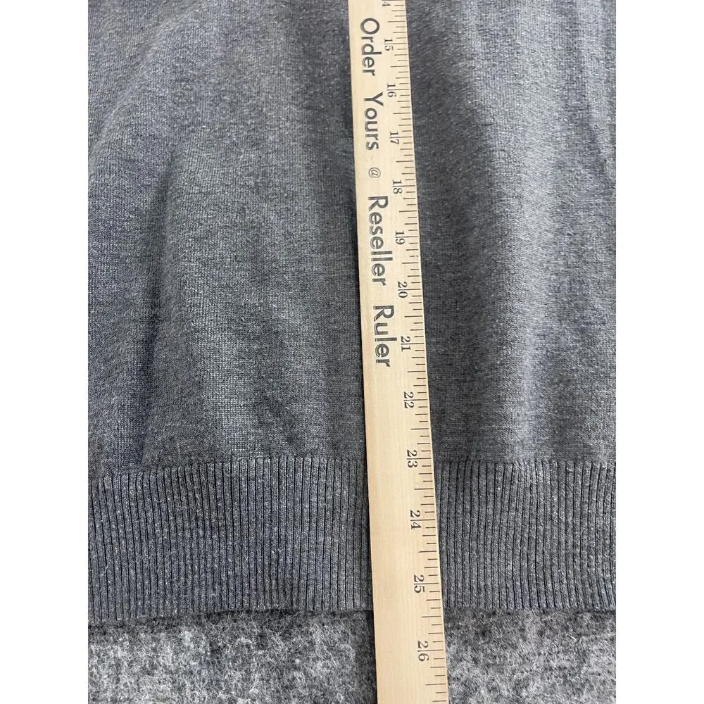 Tricots St Raphael Sweater Mens Medium Gray Pullover Quarter Zip Knit N331